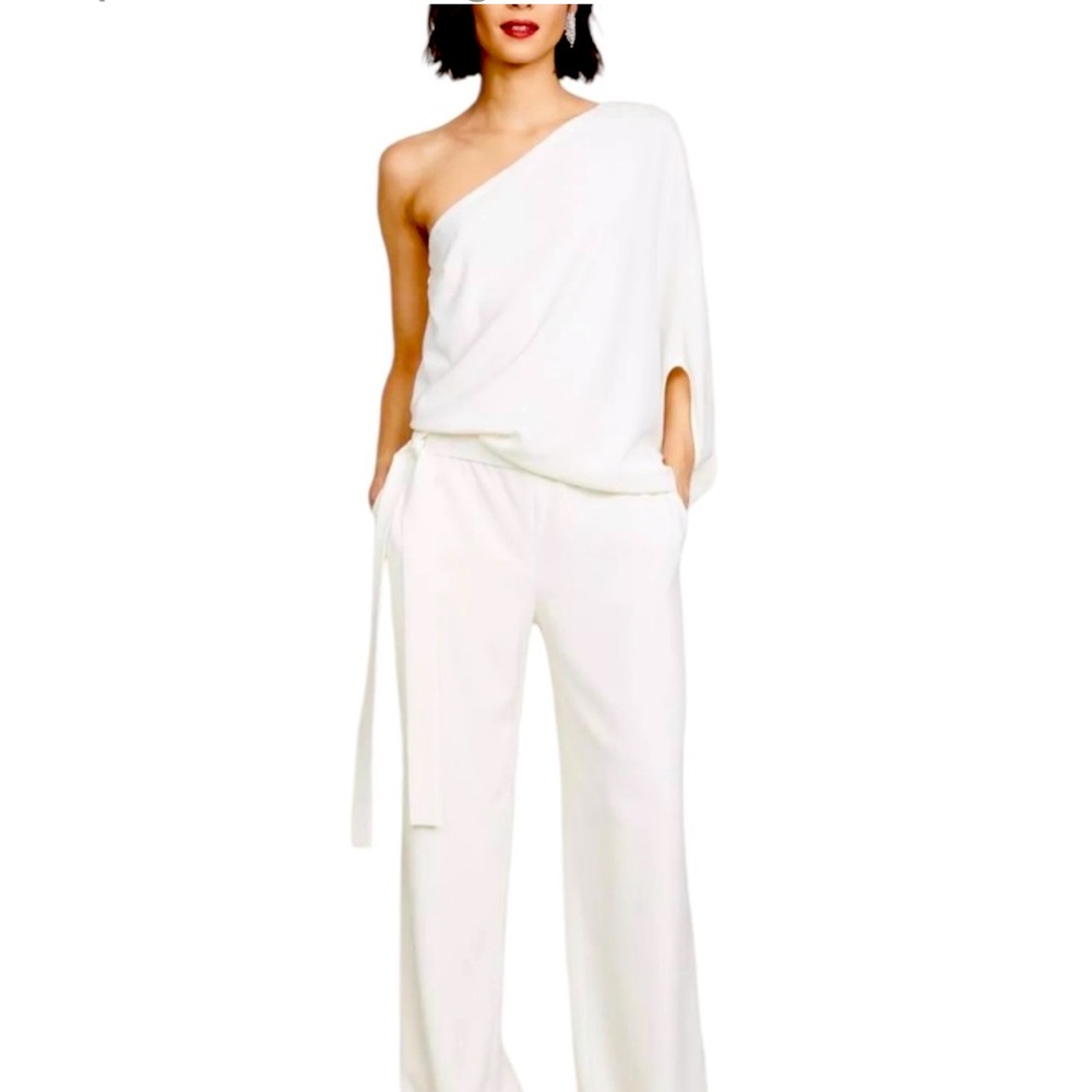 NWT Halston Gia One Sleeve Jumpsuit